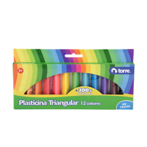 PLASTICINA TORRE TRIANGULAR 12 COLORES