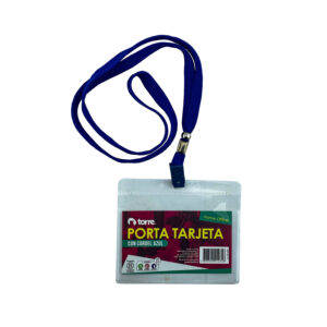 PORTA CREDENCIAL CON CORDON TORRE AZUL