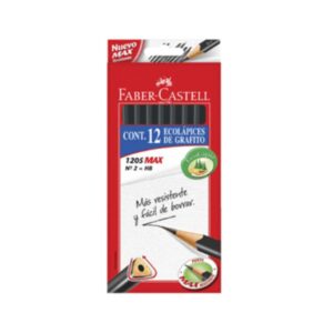 LAPIZ GRAFITO FABER-CASTELL N°2 HB 12 UNIDADES