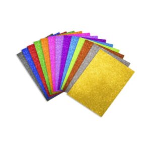 GOMA EVA CON GLITTER PLIEGO 40X60 CM.