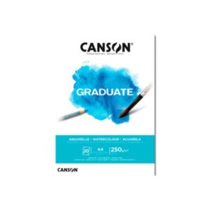 BLOCK CANSON ACUARELA 250 GRS. A4  20 HOJAS