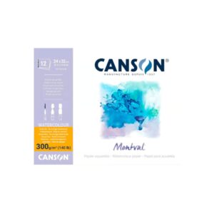 BLOCK CANSON MONTVAL AQUARELLE 300 GR. 12 HOJAS