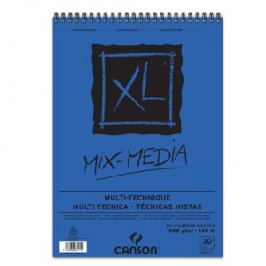 CROQUERA CANSON XL AZUL TÉCNICA MIXTA A4