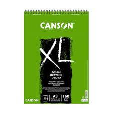 CROQUERA CANSON XL VERDE GRAFITO A3