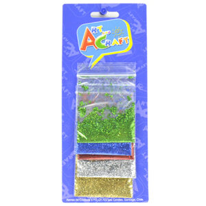 SET ESCARCHA 5 COLORES ART AND CRAFT