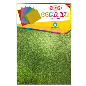 GOMA EVA ARTEL GLITTER 6 UNIDADES
