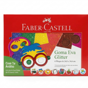 CARPETA GOMA EVA GLITTER FABER-CASTELL