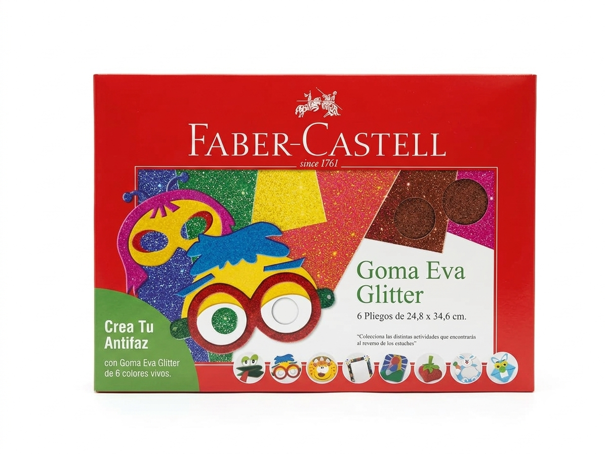 CARPETA GOMA EVA GLITTER FABER-CASTELL