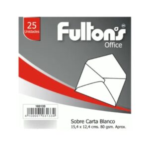 SOBRE CARTA FULTONS 25 UNIDADES