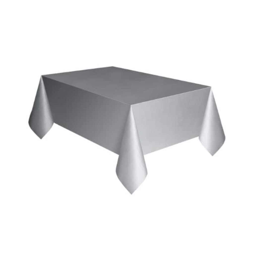 MANTEL RECTANGULAR PLATEADO 127X274 CM.