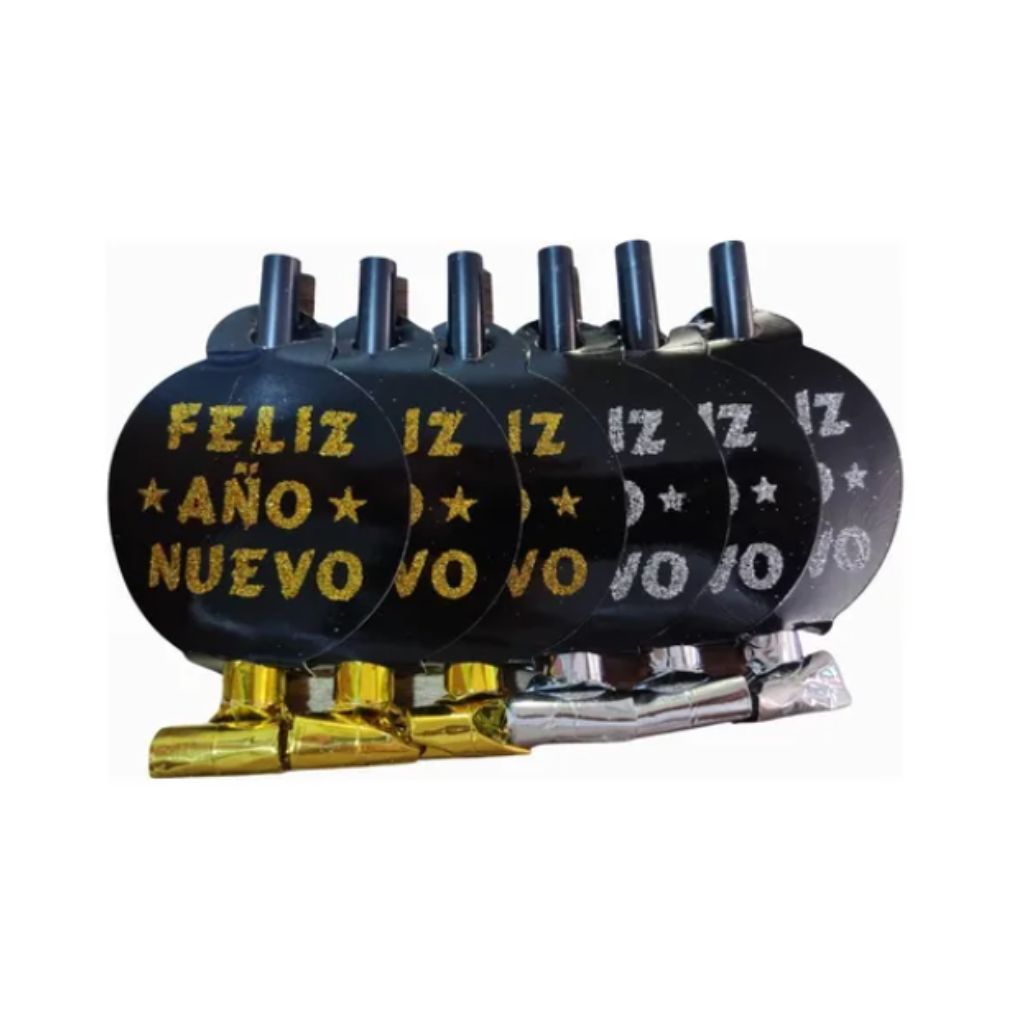 SET SILBATOS FELIZ AÑO NUEVO 6 UNIDADES