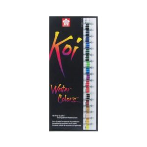 SET ACUARELA KOI WATER COLORS SAKURA 18 PASTILLAS