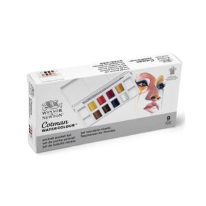 SET ACUARELA COTMAN WINSOR & NEWTON 9 PASTILLAS