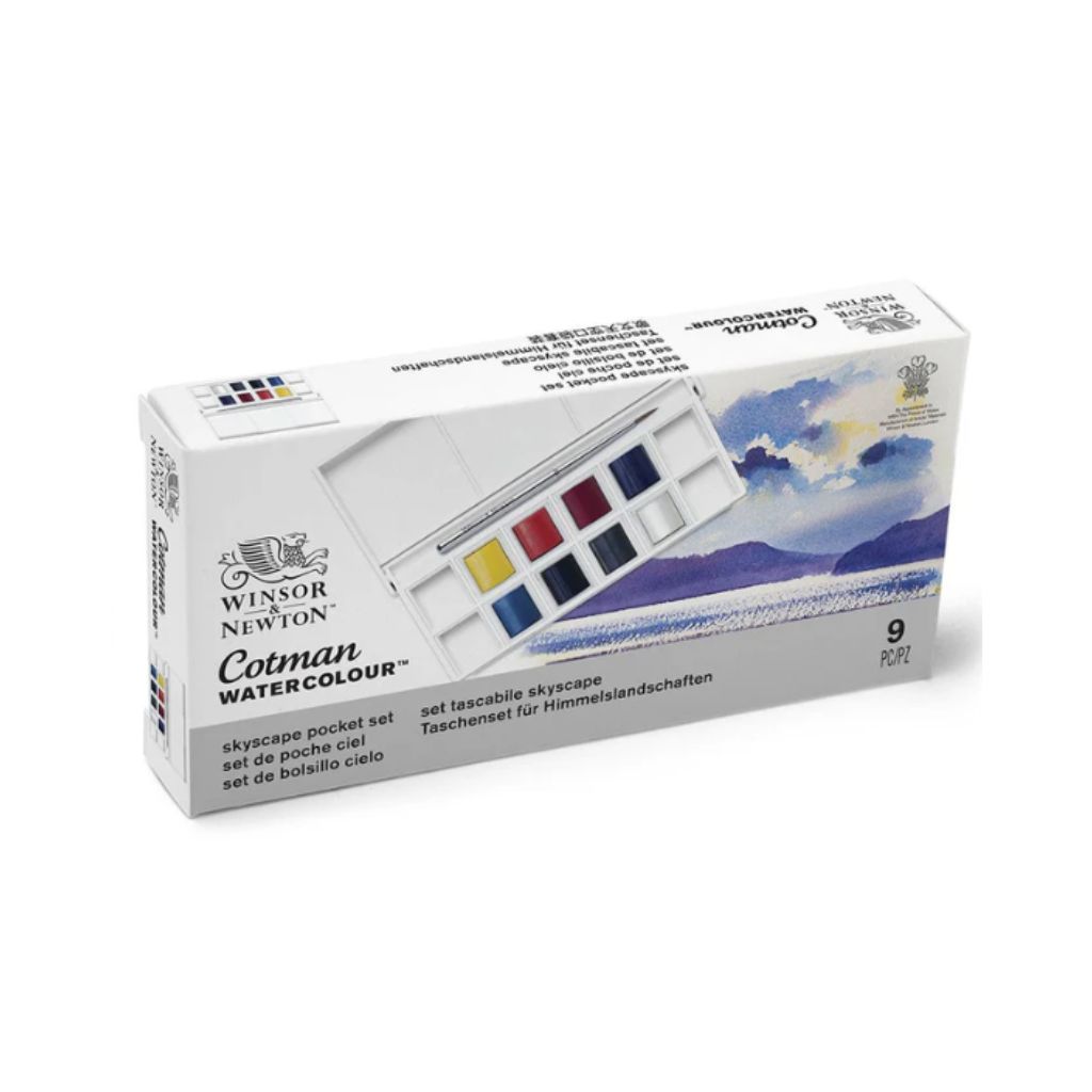 SET ACUARELA COTMAN WINSOR & NEWTON 9 PASTILLAS
