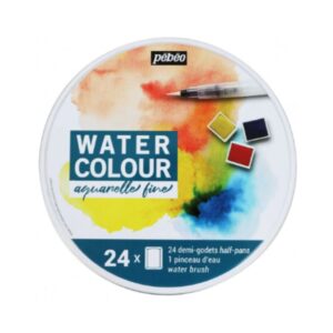 SET ACUARELA PEBEO CAJA METÁLICA 24 PASTILLAS