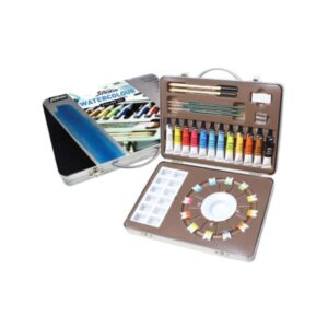 SET ACUARELA STUDIO PEBEO MALETA METÁLICA 24 COLORES
