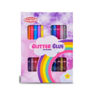 SET GLITTER GLUE 20 COLORES ARTEL