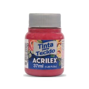 PINTURA TEXTIL N°509 ROJO CARMIN 37 ML. ACRILEX