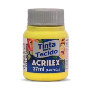 PINTURA TEXTIL N°504 AMARILLO LIMÓN 37 ML. ACRILEX