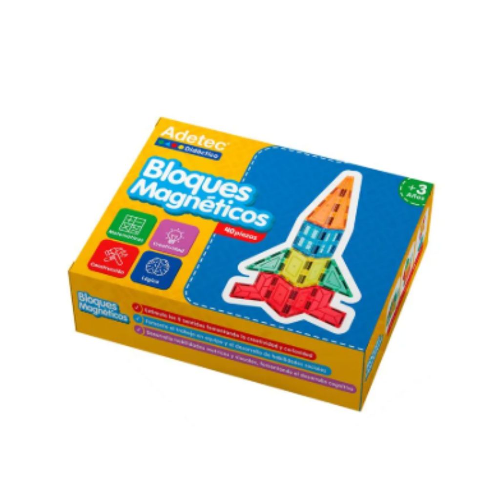 BLOQUES MAGNÉTICOS ADETEC 40 PIEZAS