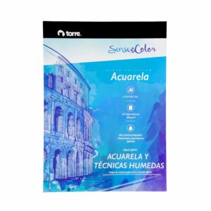 BLOCK ARTÍSTICO ACUARELA Y TÉC. HÚMEDAS TORRE A4