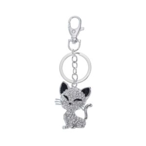 LLAVERO ELEGANCE CLASS GATO PLATA