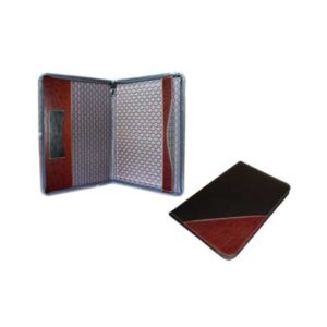 CARPETA KOURUS CUERO CIERRE BICOLOR