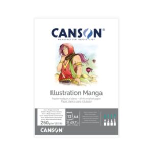 BLOCK CANSON ILUSTRACIÓN MANGA A4 250 G.