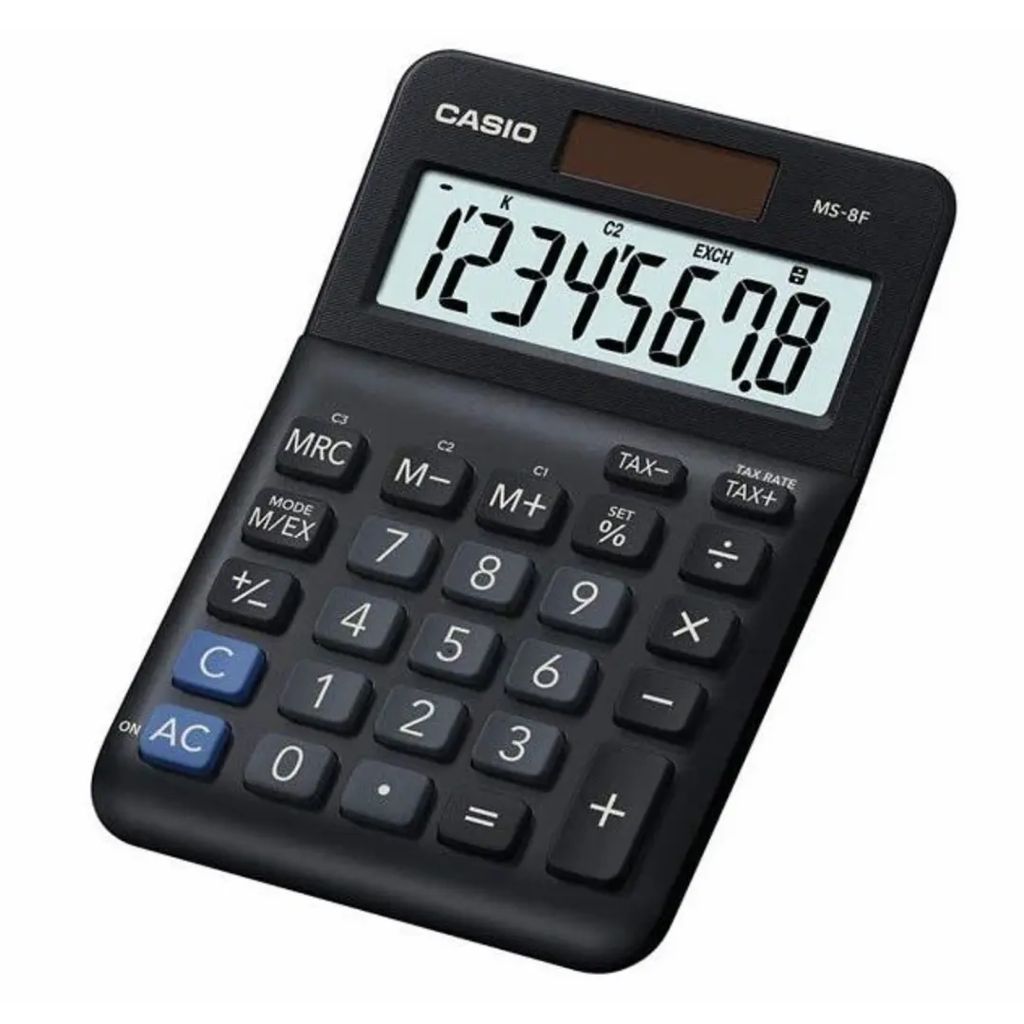CALCULADORA CASIO MINI-ESCRITORIO 8 DÍGITOS MS-8F