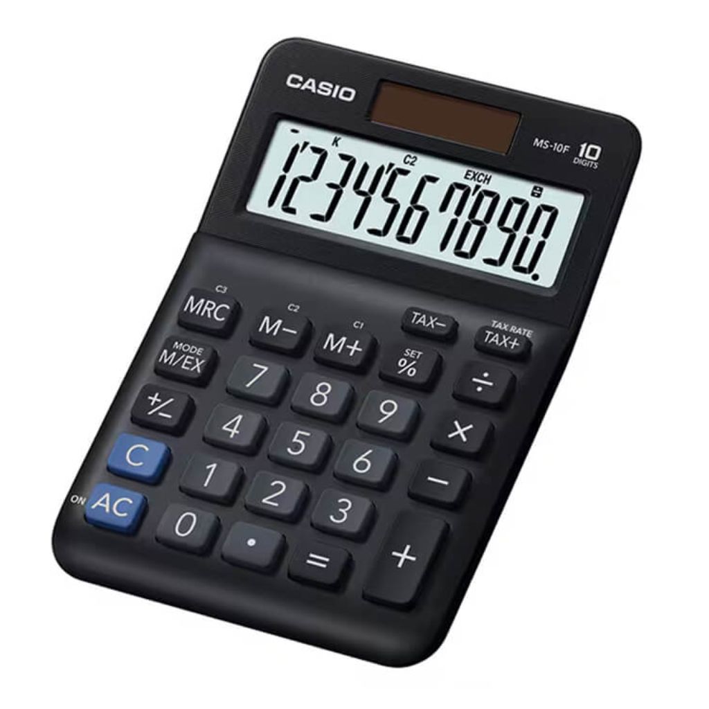 CALCULADORA CASIO MINI-ESCRITORIO 10 DÍGITOS MS-10F