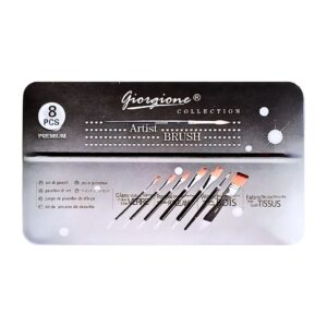SET 7 PINCELES GIORGIONE ESTUCHE METÁLICO G-MX002