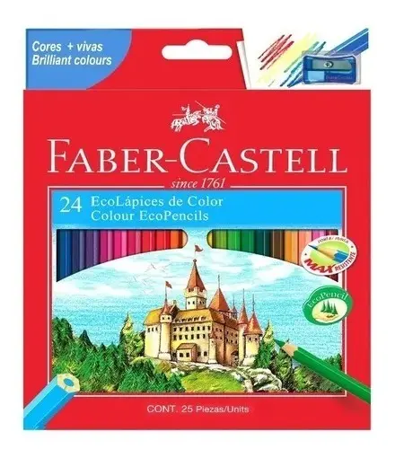 LAPIZ COLOR FABER-CASTELL 24 UNIDADES