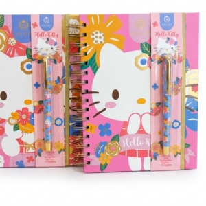 LIBRETA PUNTOS ASCOTT HELLO KITTY + BOLÍGRAFO TINTA NEGRA