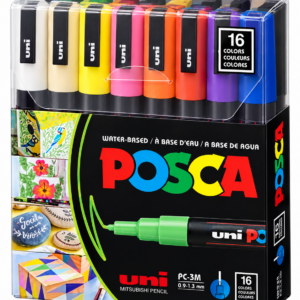 MARCADORES ACRÍLICOS POSCA PC-3M X 16 UNIDADES