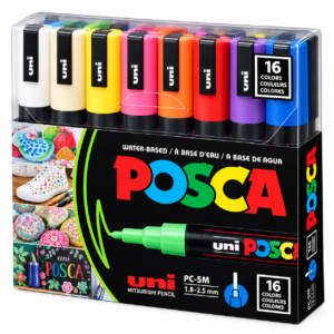 MARCADORES ACRÍLICOS POSCA PC-5M X 16 UNIDADES