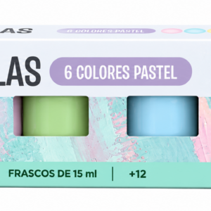 PINTURA TELAS ARTEL 6 COLORES EN TONALIDAD PASTEL
