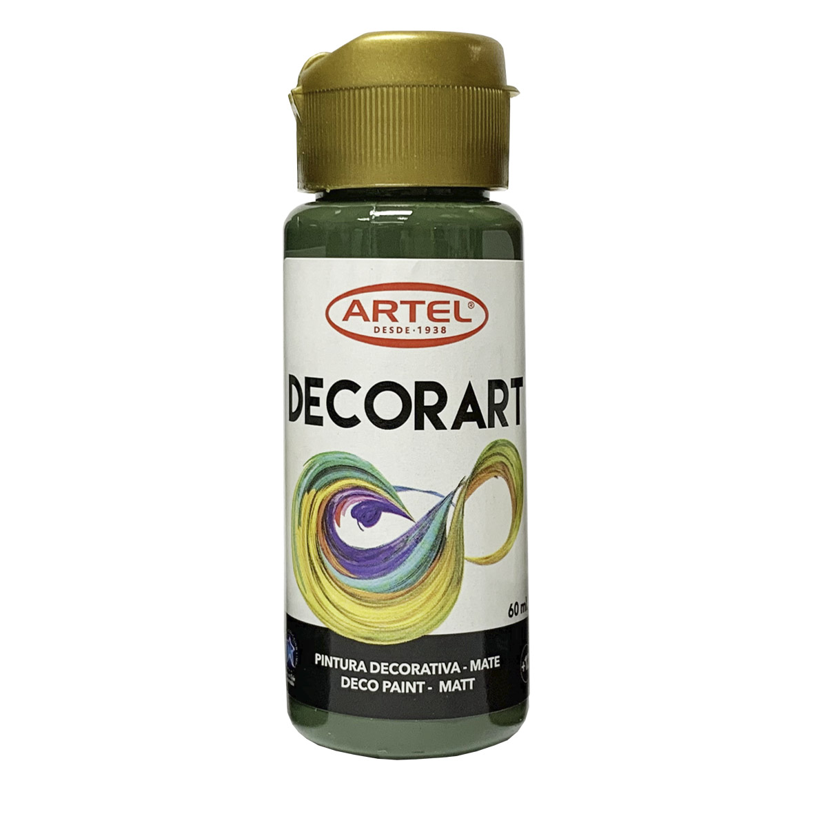 PINTURA DECORART ARTEL VERDE OSCURO N°57 FORMATO 60ML